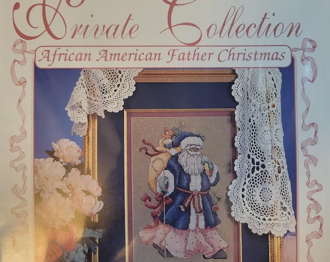 Alma Lynnes Private Collection African American Father Christmas Cross Stitch Pattern - FREE SHIPPING. Good Condition.