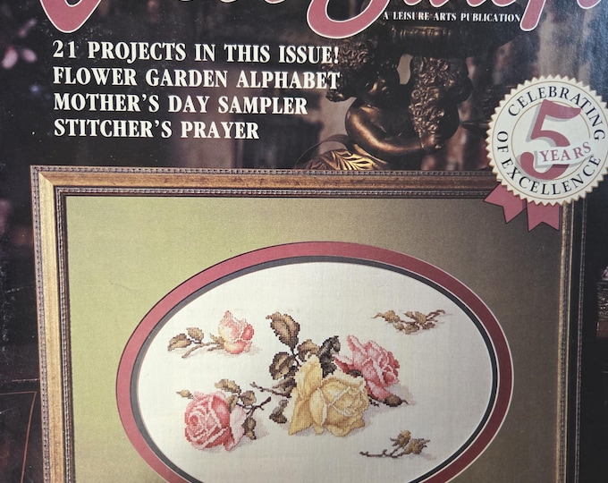 For the Love of Cross Stitch Magazine May 1993. FREE SHIPPING. Older Condition.