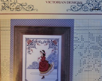 Lavender & Lace Winter Rose Cross Stitch Pattern. Preowned Good Condition. Free Shipping.