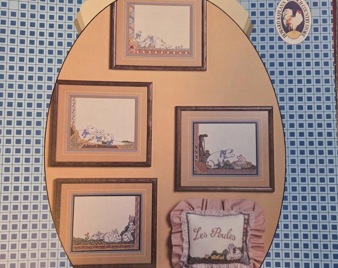 Back Street Howard Kaplans French Country Store Country Animals Cross Stitch Pattern. Used Condition. Free Shipping.