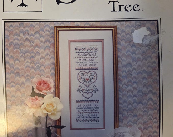 The Sweetheart Tree Pastel Palette Sampler Cross Stitch Pattern. FREE SHIPPING. Used Condition
