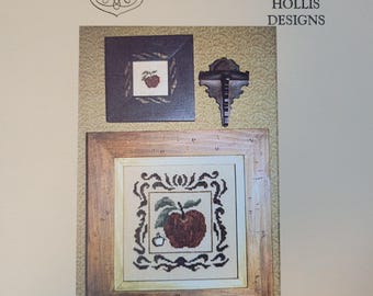Hollis Designs Apples Cross Stitch Pattern. Free Shipping. Used Condition. Charm Not Included.