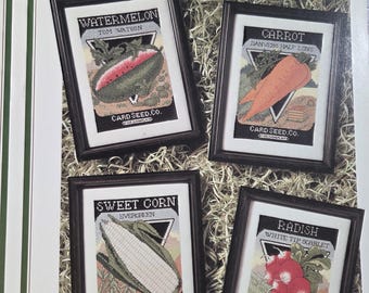 June Grigg Designs Seed Packets Cross Stitch Pattern. FREE Shipping. Used Condition.