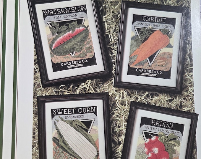 June Grigg Designs Seed Packets Cross Stitch Pattern. FREE Shipping. Used Condition.