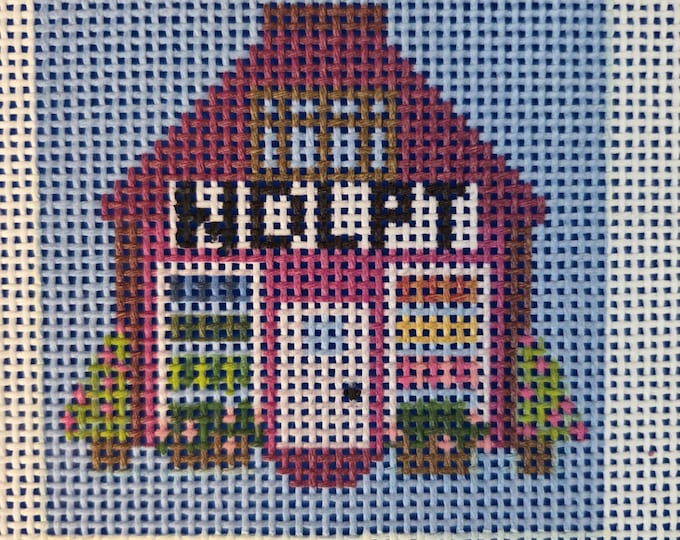 Mini Needlepoint Shop 13 Mesh Needlepoint Canvas Finished Size 4" New Condition. Free Shipping.