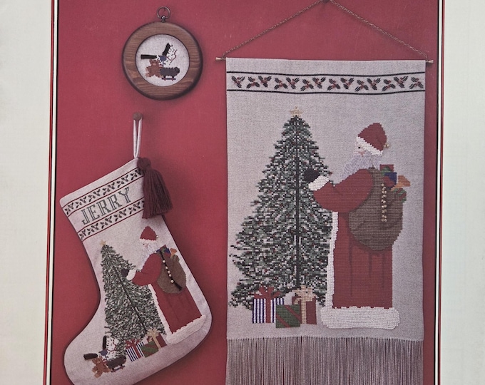 Mill Hill Trimming the Tree Cross Stitch Pattern. FREE SHIPPING. Used Condition