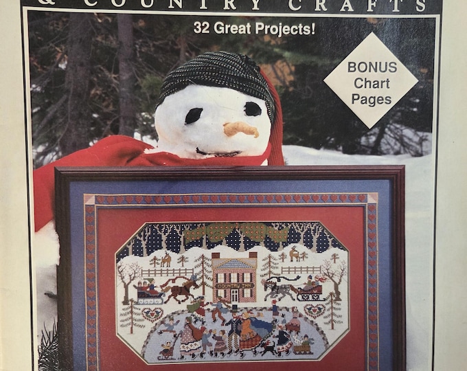 Cross Stitch and Country Crafts Magazine Sept/Oct 1992. FREE SHIPPING. Used Condition