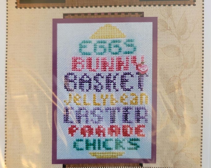 Hinzeit Easter Egg Cross Stitch Pattern. Charm included. FREE SHIPPING. Good Condition