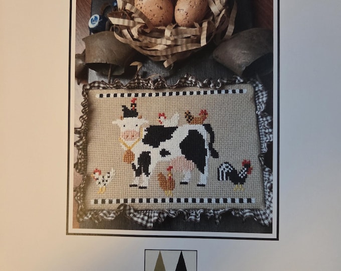 Twin Peak Primitives Daisy Cross Stitch Pattern. Free Shipping. Used Condition.
