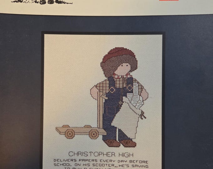 Astor Place Christopher High Cross Stitch Pattern. FREE SHIPPING. Used Condition.
