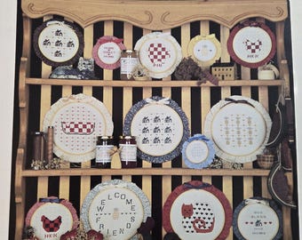 Graph Menagerie Hoop It Up with Folk Art Cross Stitch Pattern. FREE SHIPPING. Preowned Older Used Condition.