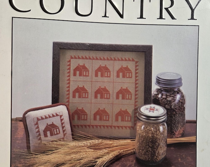 Cedar Hill Country School House Quilt Cross Stitch Pattern. FREE SHIPPING. Preowned Older Used Condition.