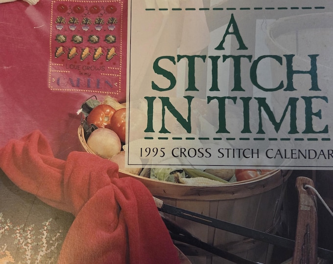 Leisure Arts 1995 A Stitch In Time Calendar. Cross Stitch Pattern. FREE SHIPPING. Used Condition