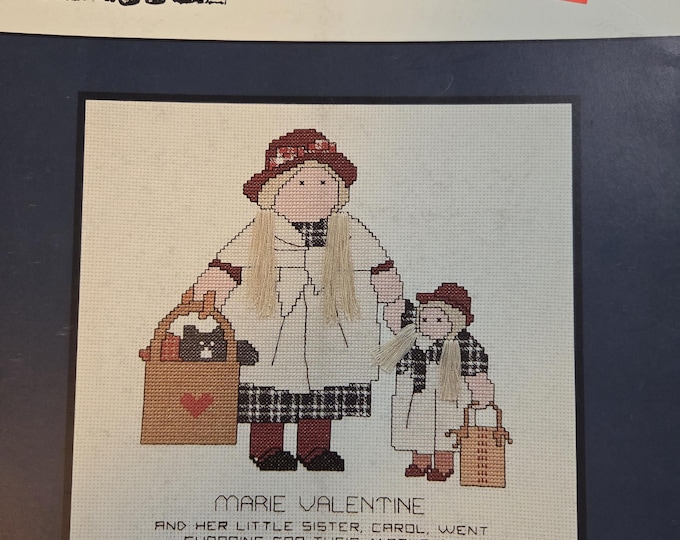 Astor Place Marie Valentine Cross Stitch Pattern. FREE SHIPPING. Used Condition.
