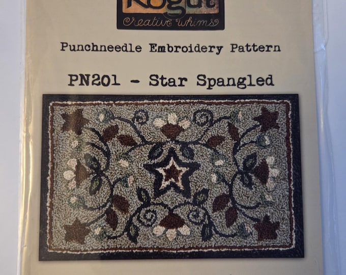 Teresa Kogut Star Spangled Punch Needle Pattern. Estate Sale Preowned Good Condition. Free SHIPPING.