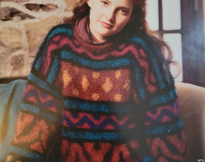 Ironstone Altiplano Mohair Pullover Knit Pattern Style 673. Free Shipping. Vintage Condition.