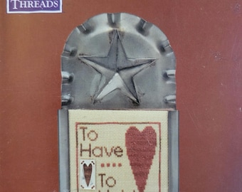 Twisted Threads To Have To Hold Cross Stitch Pattern Book - FREE SHIPPING