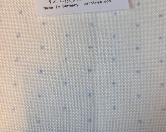 28ct 1/2 Yard Cashel Linen Mini Dot Blue. FREE SHIPPING.