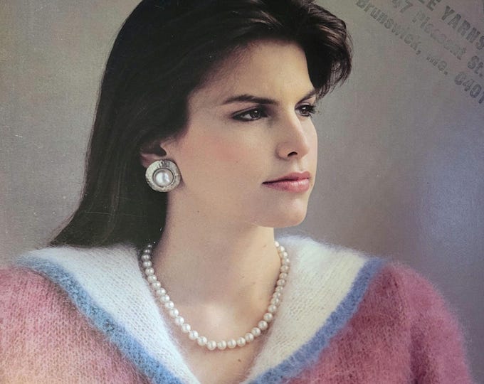 Ironstone Cardigan with Middy Collar Mohair Knit Pattern Style 432. Free Shipping