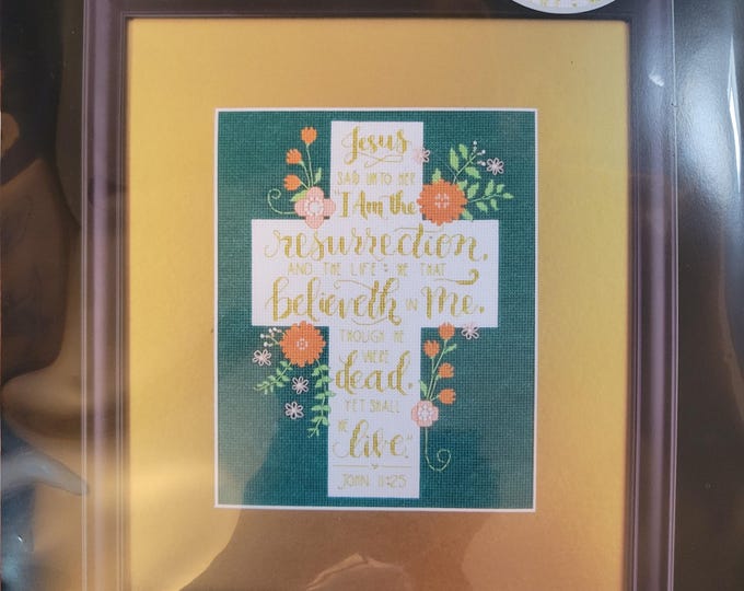 Artiste Resurrection Cross Counted Cross Stitch Kit. FREE SHIPPING. Good Condition. Repackaged in a poly bag.
