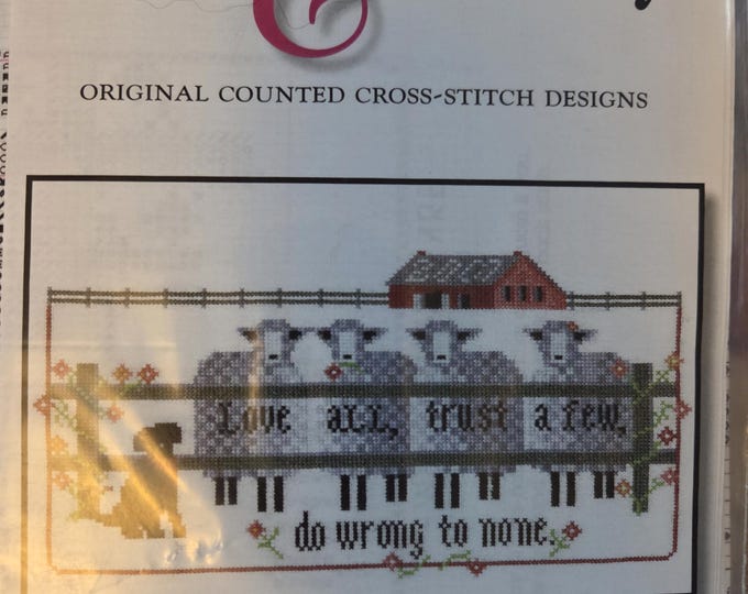 Kit & Bixby The Loving Longwools Cross Stitch Pattern. Free Shipping. Good Condition