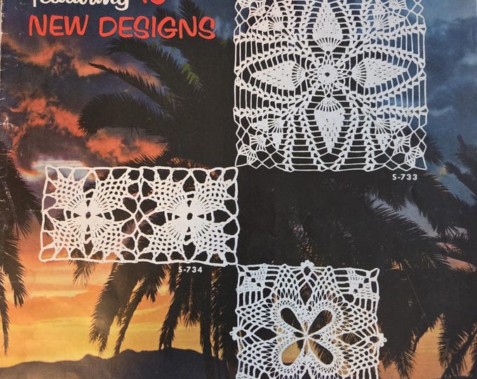 Coats & Clarks Pineapple Squares No 314. FREE SHIPPING. Old Vintage Condition.