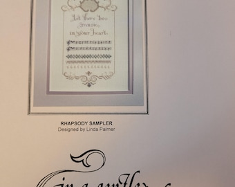 Rhapsody Sampler Cross Stitch Pattern - FREE SHIPPING. Used Condition