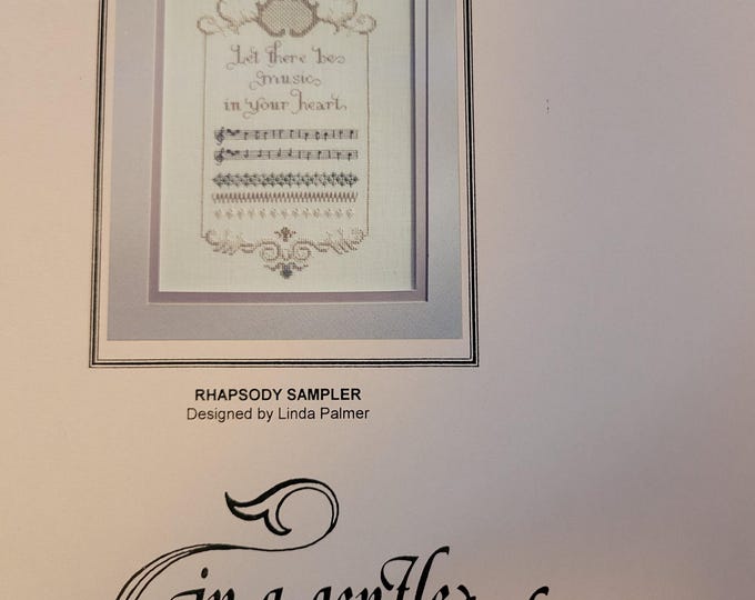 Rhapsody Sampler Cross Stitch Pattern - FREE SHIPPING. Used Condition