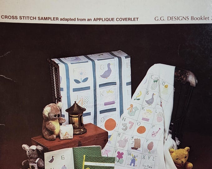 GG Designs Now I Learn My ABCs Cross Stitch Pattern - FREE SHIPPING. Preowned Used Older Condition.