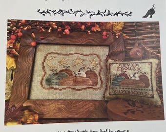 Homespun Elegance Never Enough Pumpkins Cross Stitch Pattern. Free Shipping. Used Condition.