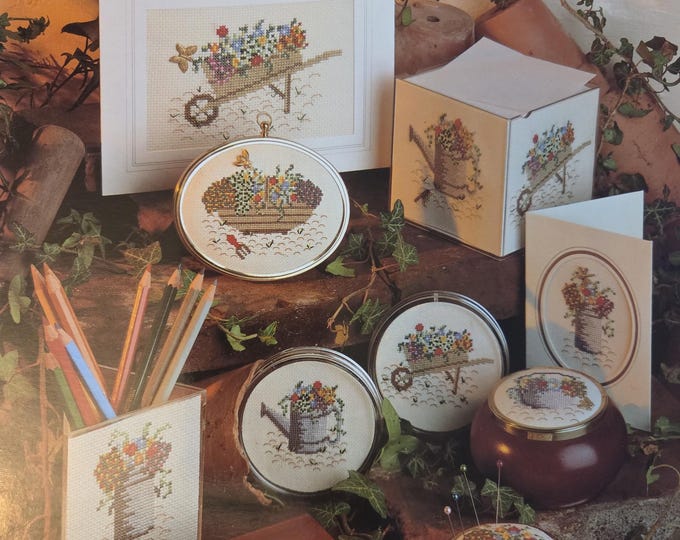 Framecraft Charming Gardens Cross Stitch Pattern - FREE SHIPPING. Used Condition.
