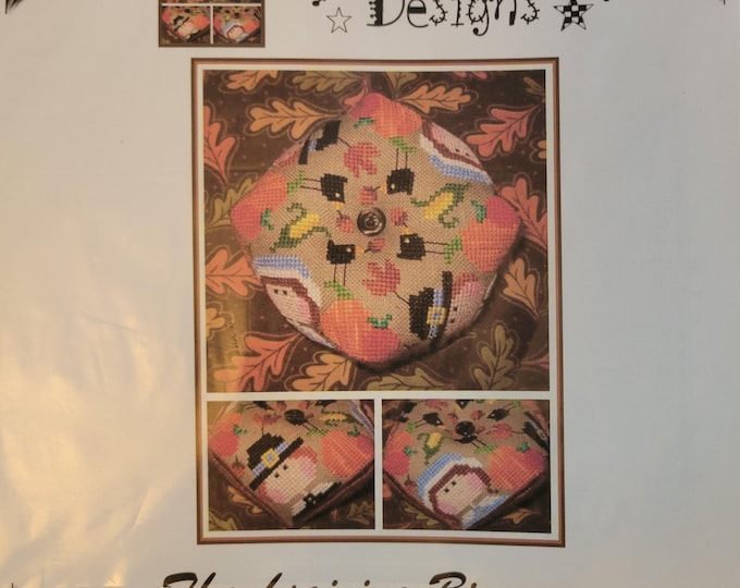 Barbara Ana Designs Thanksgiving Biscornu Cross Stitch Pattern. Free Shipping. Good Condition.