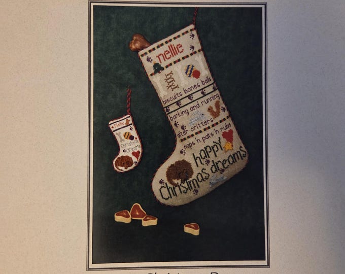 Erica Michaels Happy Christmas Dreams Cross Stitch Pattern. Free Shipping. Used Condition.
