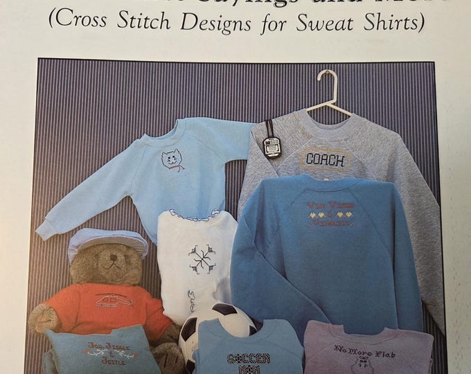 Lindy Jane Sweatshirt Sayings and More Cross Stitch Pattern. FREE SHIPPING. Preowned Used Older Condition.