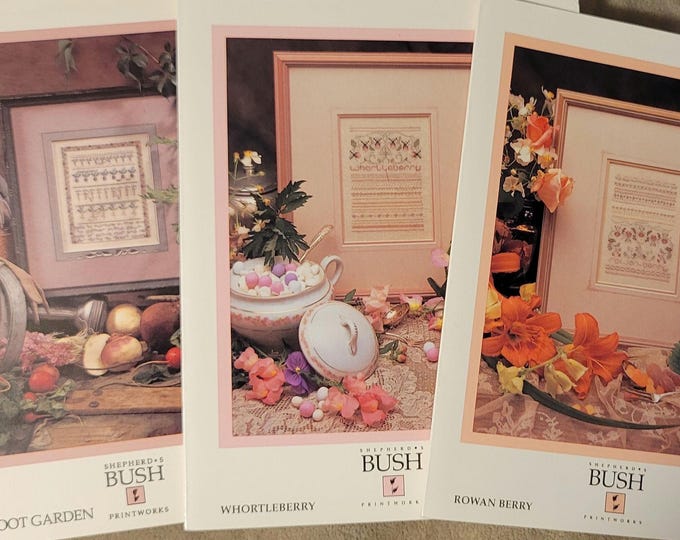 Shepherds Bush The Root Garden, Whortleberry, Rowan Berry, Mulberry, Juniper, Bil Berry, Amaranth Cross Stitch Pattern. FREE SHIPPING.