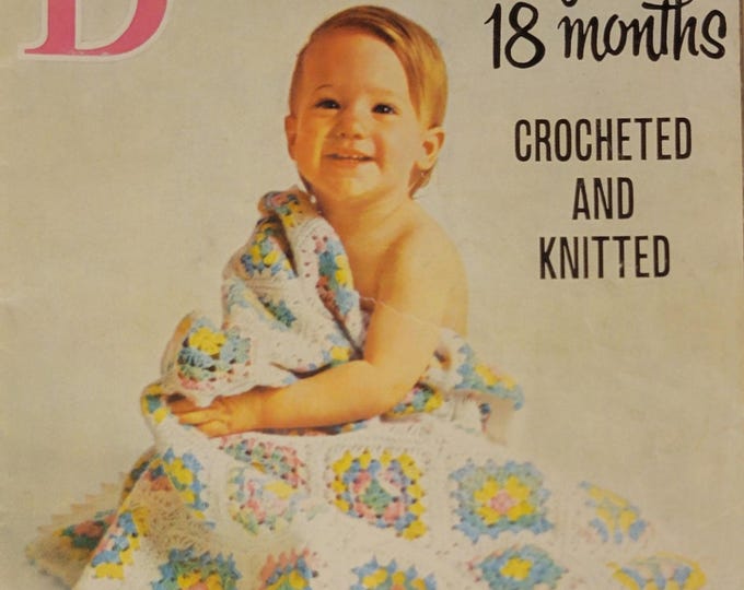 Vintage American Thread Baby Infants to 18 Months Knit and Crochet Pattern Book. FREE SHIPPING.