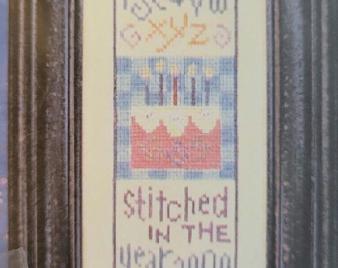 Lizzie Kate Happy Birthday Earth Cross Stitch Pattern with embellishments included. Free Shipping.