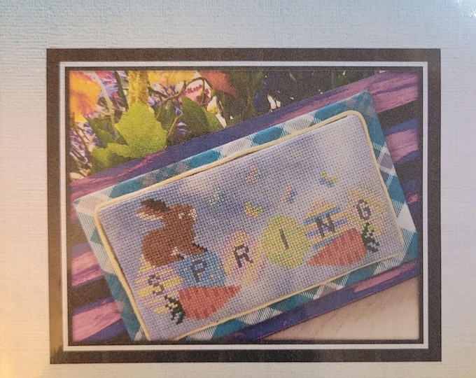 Barefoot Needleart Spring Bunny Cross Stitch Pattern. Free Shipping. Good Condition.