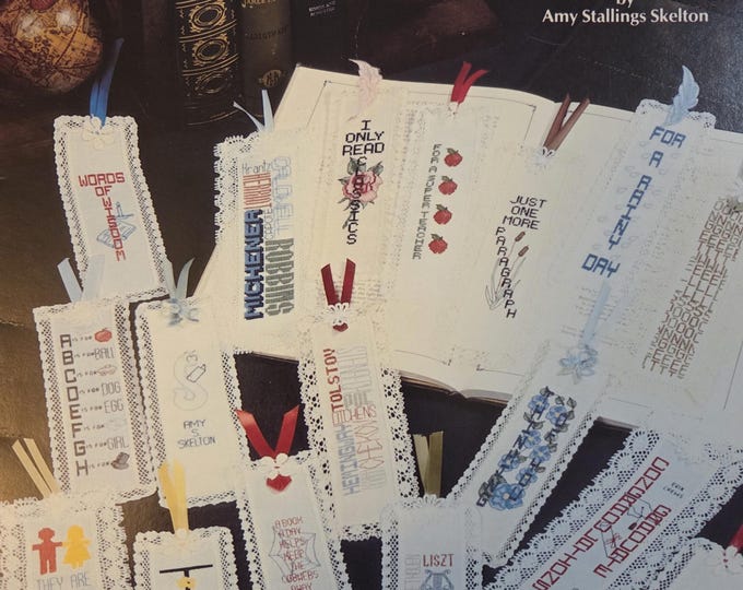 Jeanette Crews Bookmarks & Jars Cross Stitch Pattern. FREE SHIPPING. Used Condition.