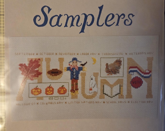 Oberlin Samplers Autumn Cross Stitch Pattern. Preowned Condition. Free Shipping.