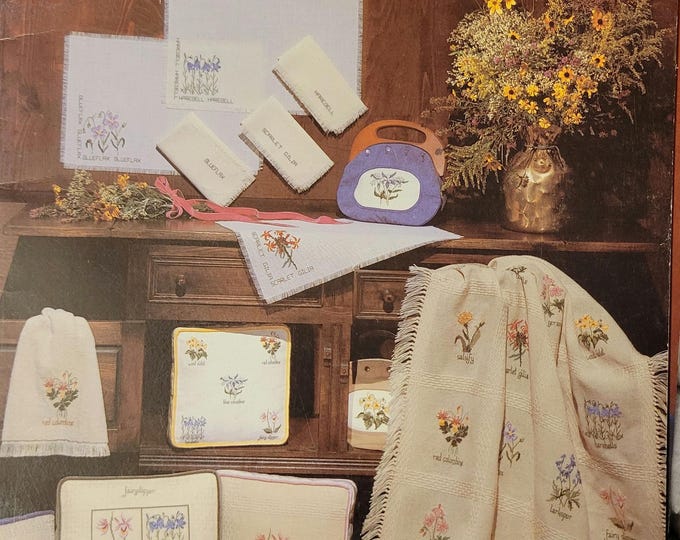 Leisure Arts Rocky Mountain Wild Flowers Cross Stitch Pattern - FREE SHIPPING