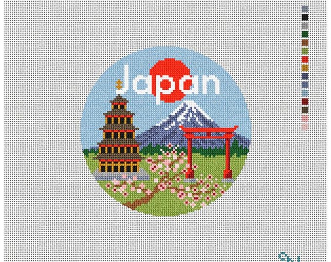 Japan Needlepoint Canvas. 18 Mesh 5" Round. New Condition. Free Shipping.
