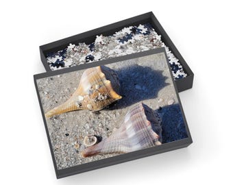 Seashells by the Sea Shore Puzzle 96-1000-Piece | Coastal Floral Seaside Jigsaw