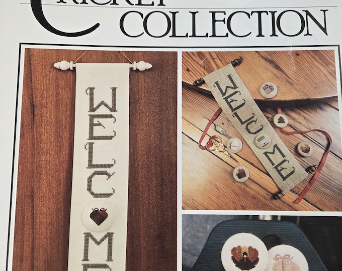 The Cricket Collection A Welcome For All Seasons Cross Stitch Pattern. FREE SHIPPING. Used Condition.