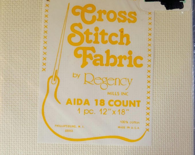 Aida Cloth 18ct 12"x18" ecru. FREE SHIPPING.