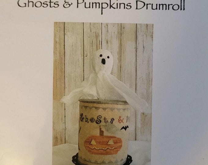 Lucy Beam Ghosts and Pumpkins Drumroll Cross Stitch Pattern. Free Shipping. Good Condition.