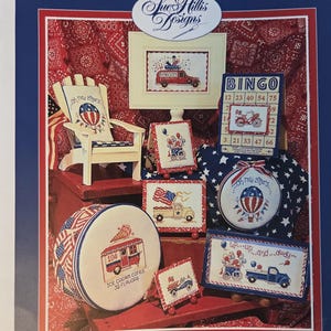Sue Hillis Designs Home for the Picnic Cross Stitch Pattern. Free Shipping. Used Condition.