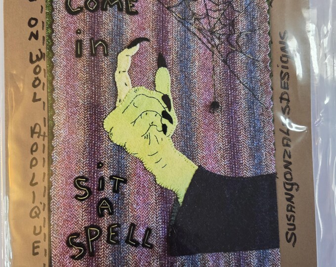 Susan Gonzalez Designs Come In Sit A Spell Quilt Applique Pattern. Free SHIPPING. Estate Preowned Good Condition.