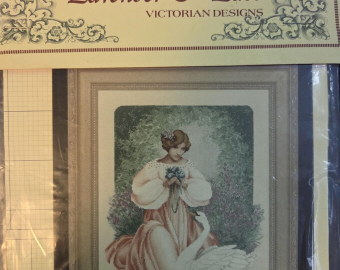 Lavender & Lace Lady Claire Cross Stitch Pattern. Preowned Good Condition. Free Shipping.
