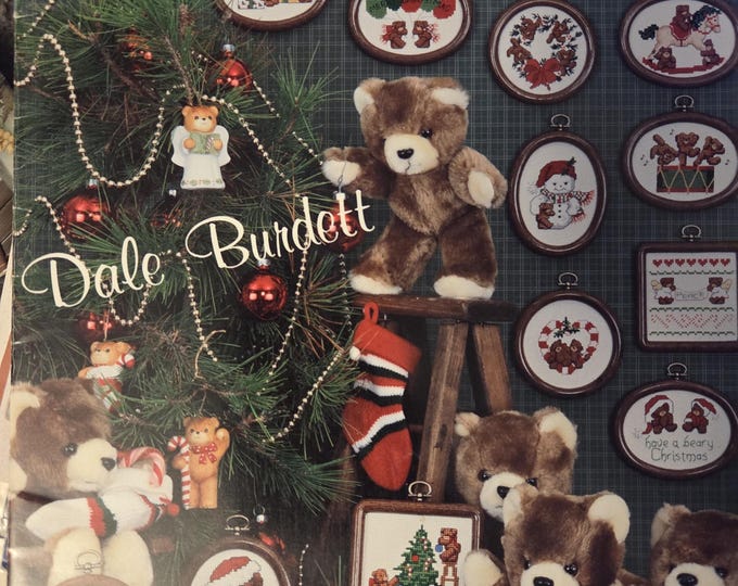 Dale Burdett A Bearkin Christmas Cross Stitch Pattern - FREE SHIPPING. Used Condition
